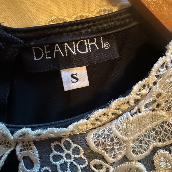 Deandri Faux-Leather and Lace Babydoll Dress - Picture 6 of 8